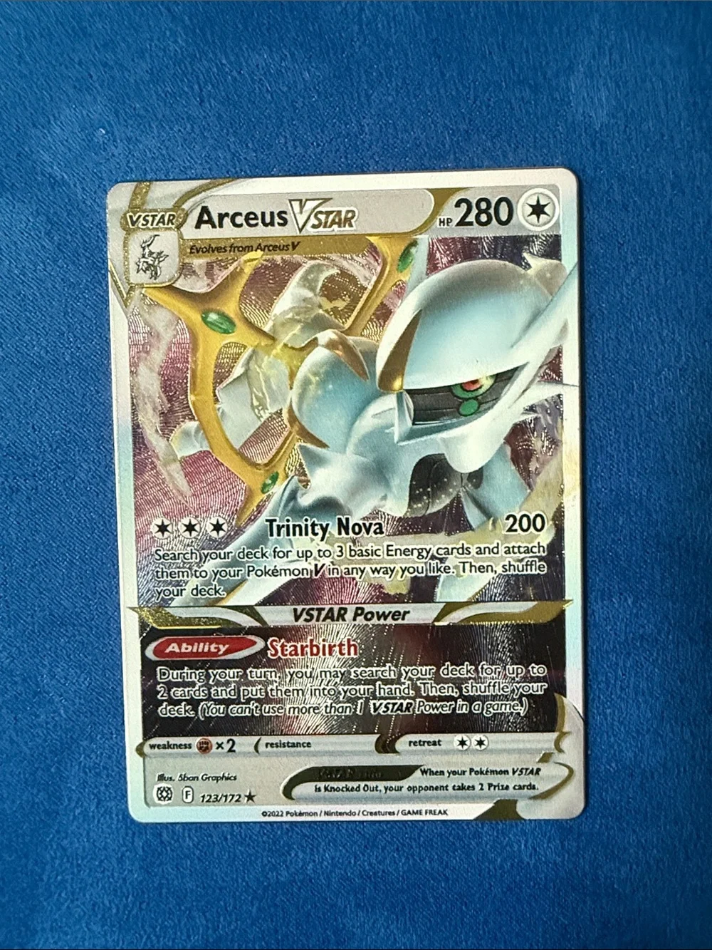 Arceus VSTAR Pokémon Card - metal card